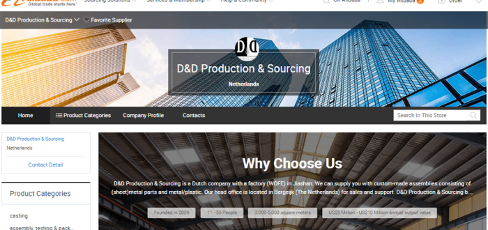 minisite D&D Production & Sourcing